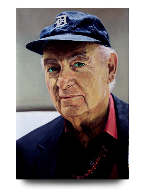 Ivan Karp, acrylic on canvas by Tom Hbert