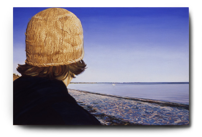 Zach Looking Out To Sea, acrylic on canvas by Tom Hbert