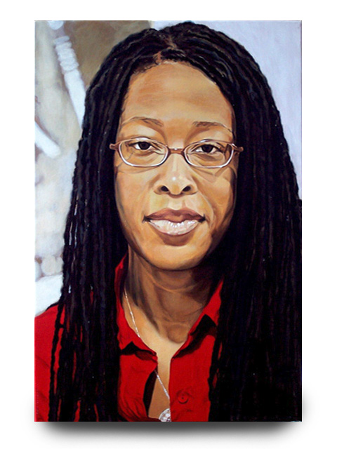 Quashelle Curtis, acrylic on canvas by Tom Hbert