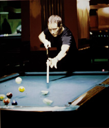 Break at Corner Billiards, detail, 2001 by Tom Hbert